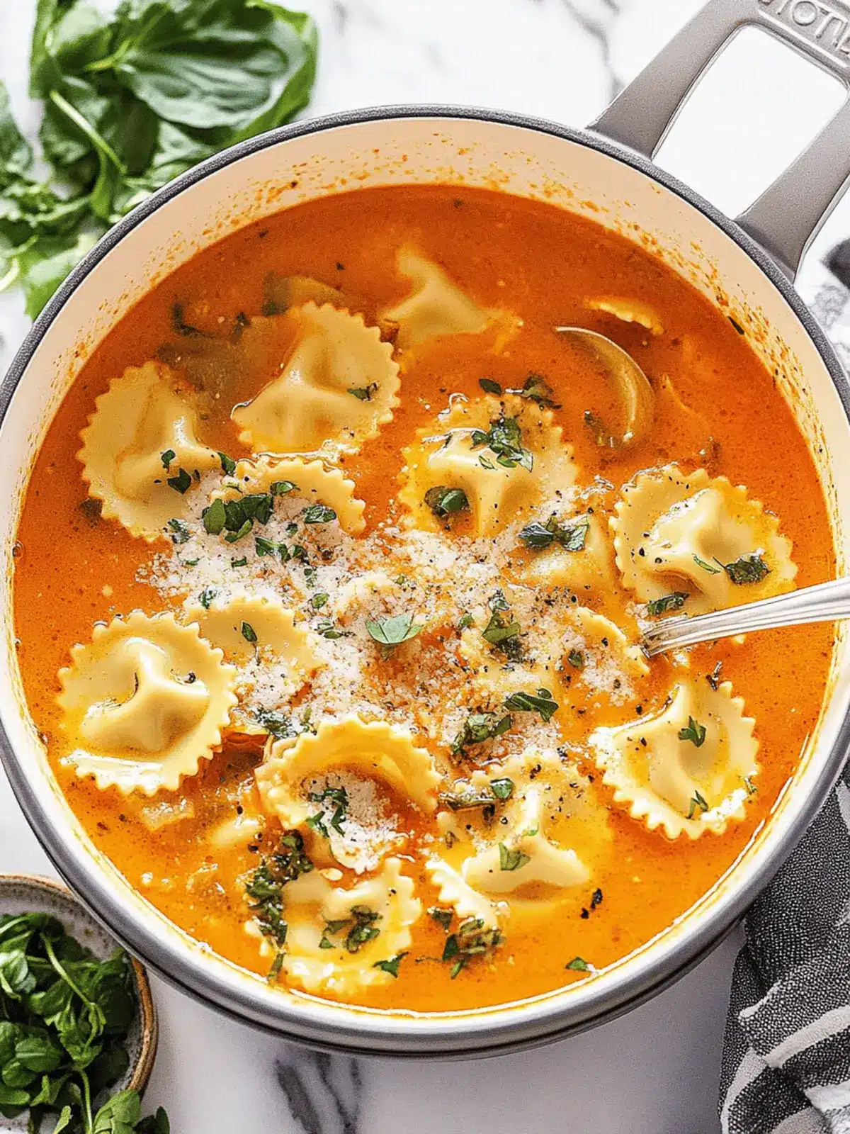 One Pot Ravioli Soup