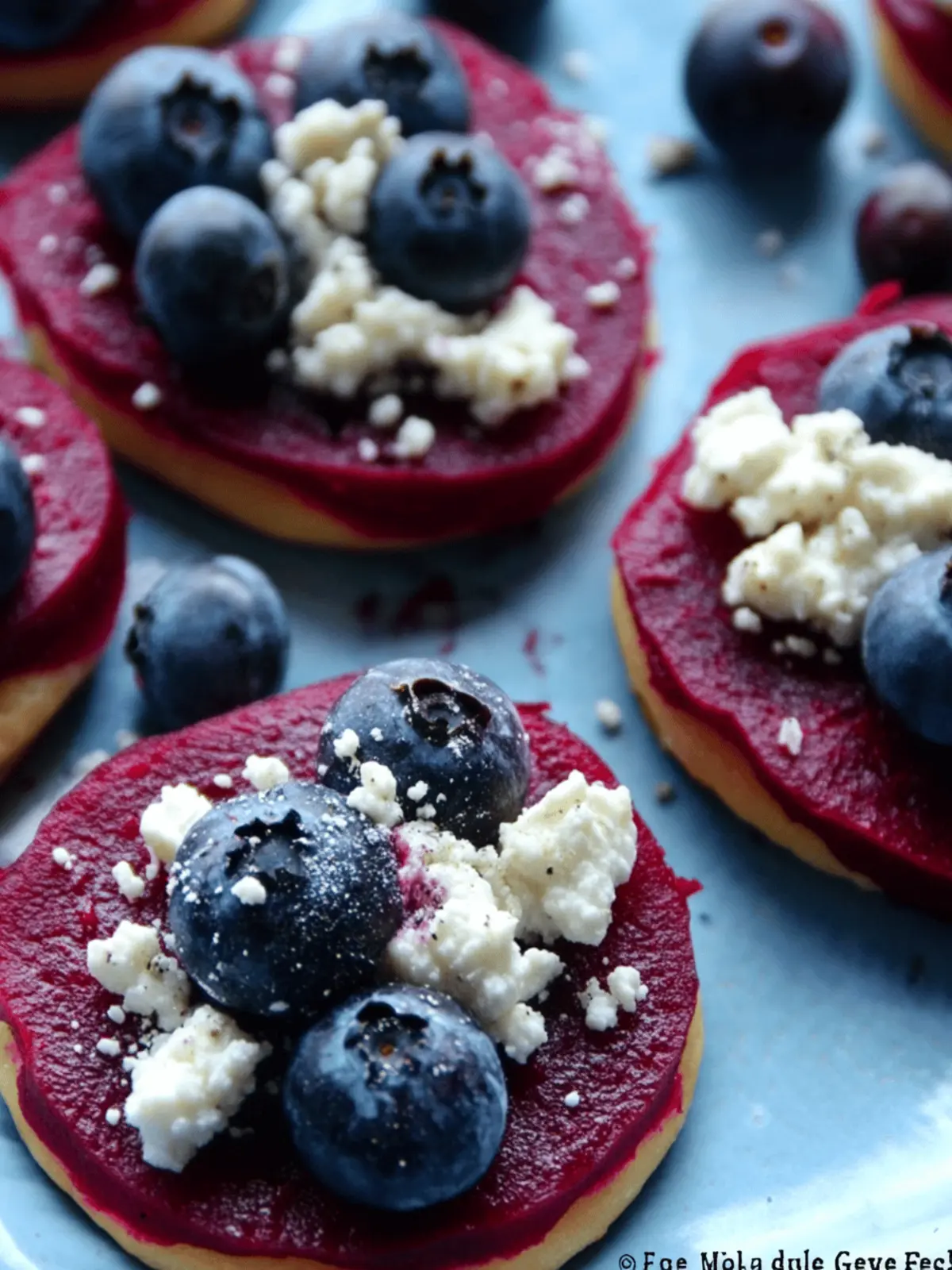 Beet, Blueberry and Goat Cheese Rounds: A Festive Delight 2 Beet, Blueberry and Goat Cheese Rounds