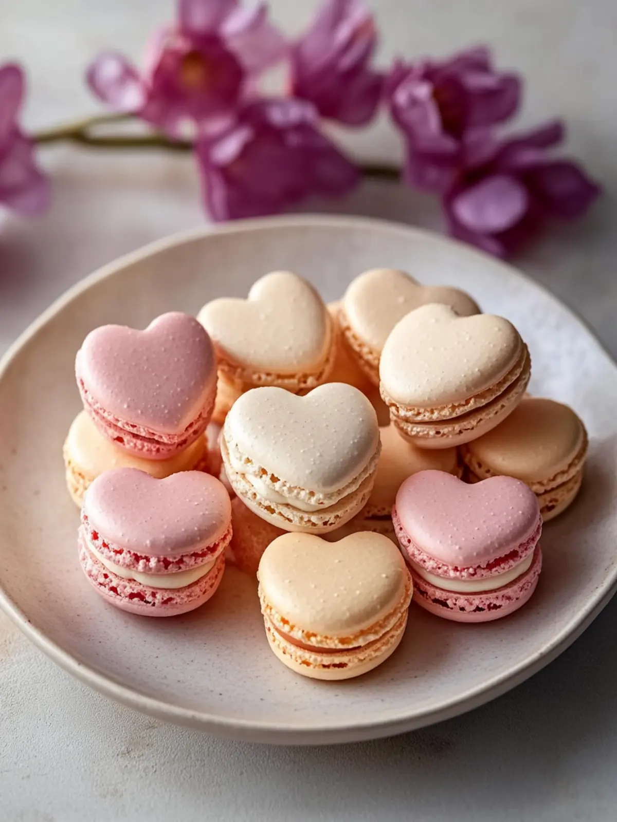 Heart-Shaped Macarons