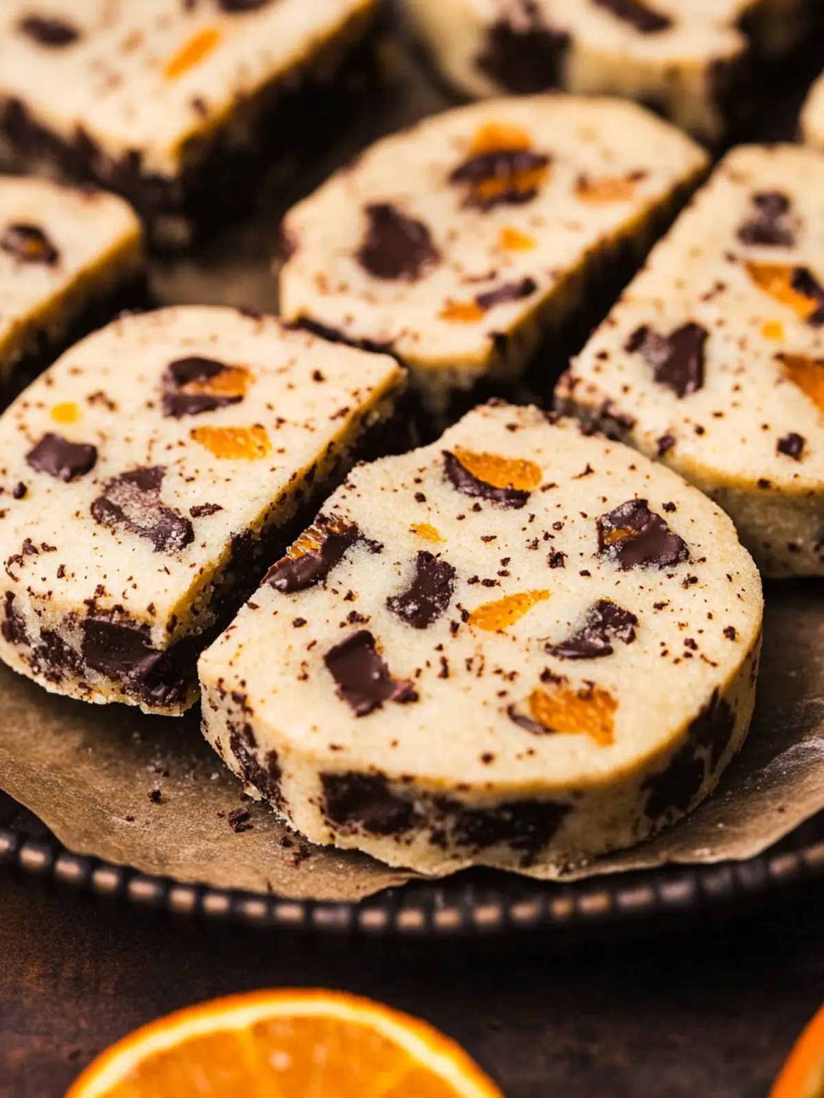 Chocolate Orange Shortbread Cookies