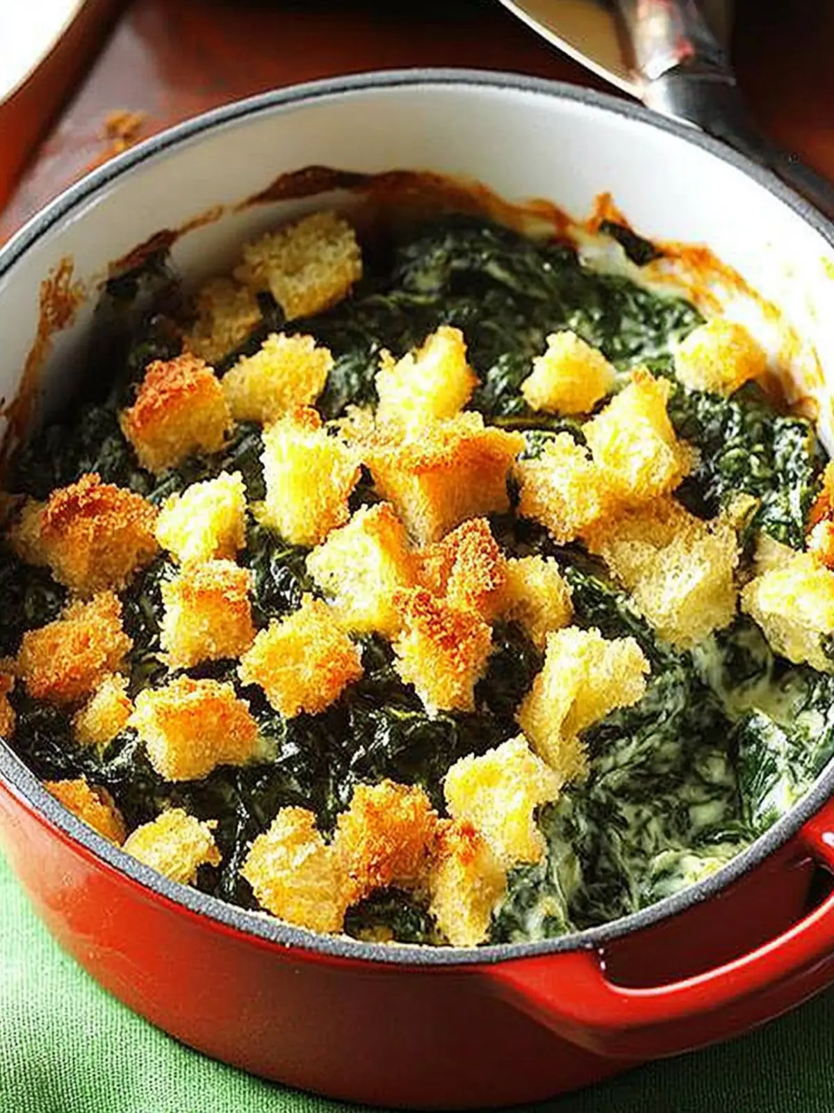 Crunchy Spinach Casserole That's a Family Favorite 4 Crunchy Spinach Casserole