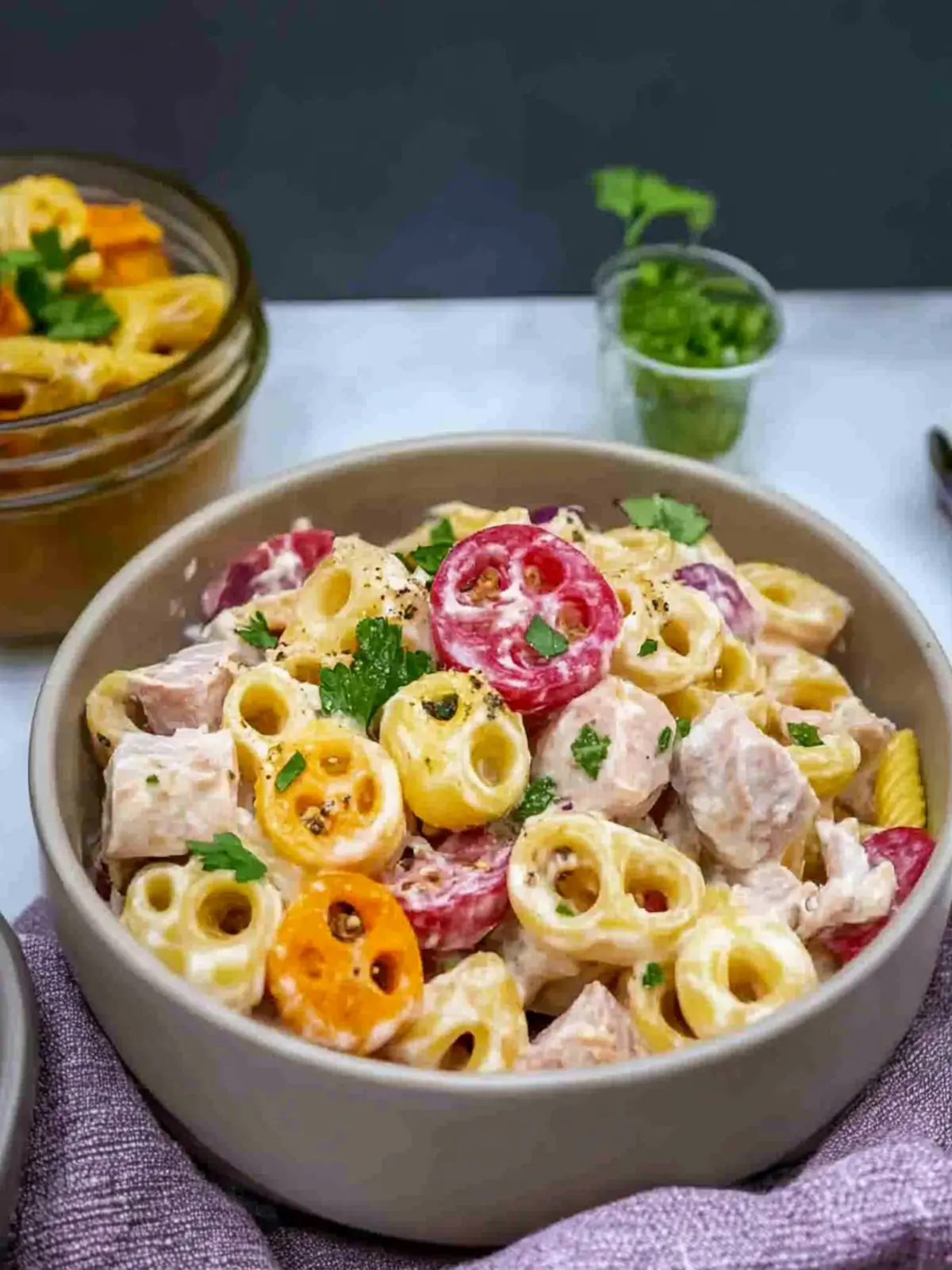 Greek Yogurt Tuna Pasta Salad