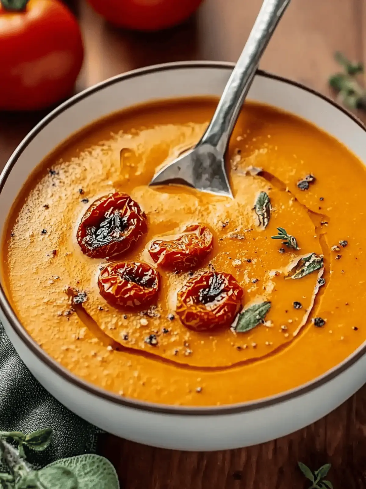Roasted Garlic Tomato Soup