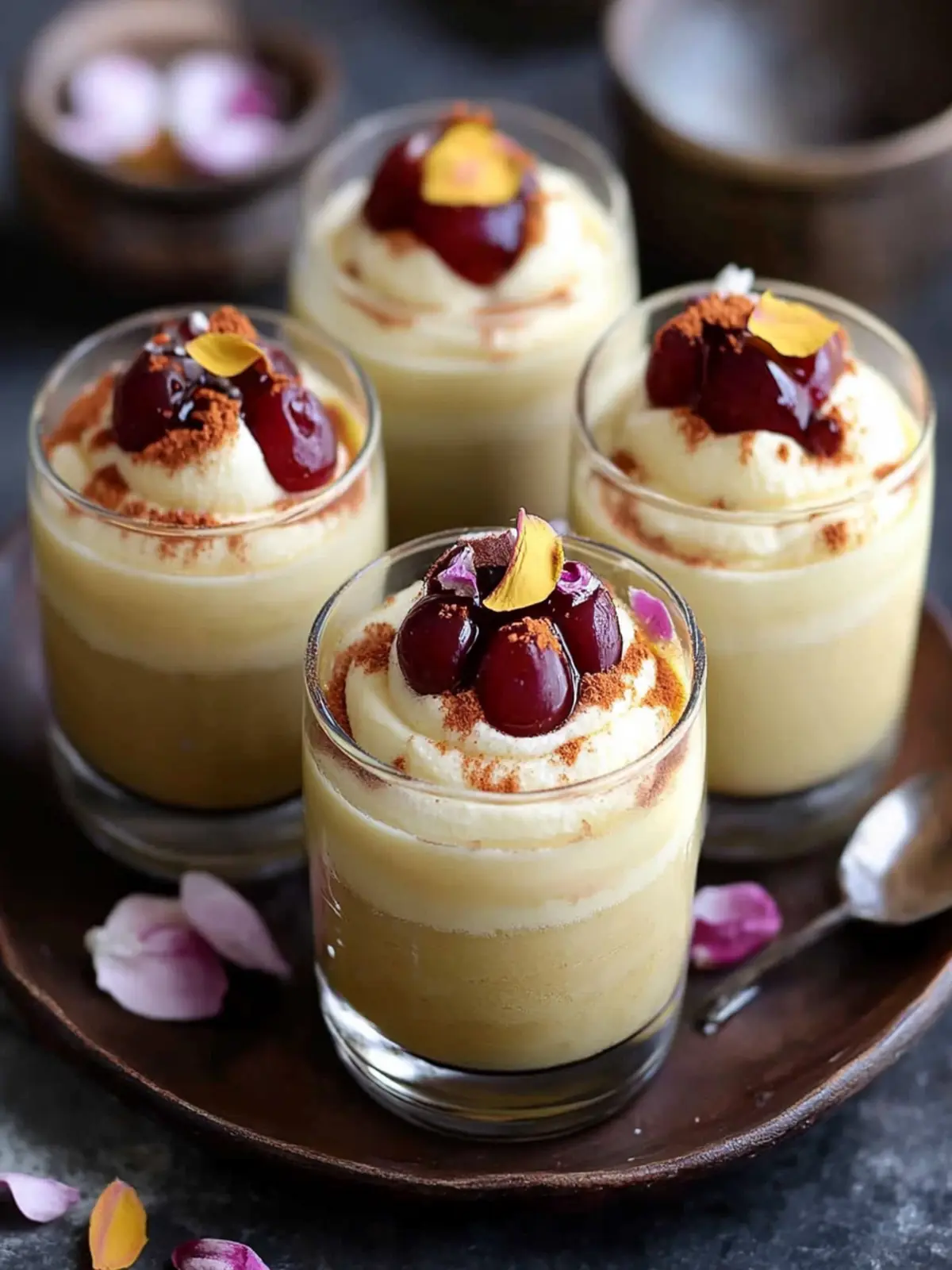 Gulab Jamun Thandai Mousse
