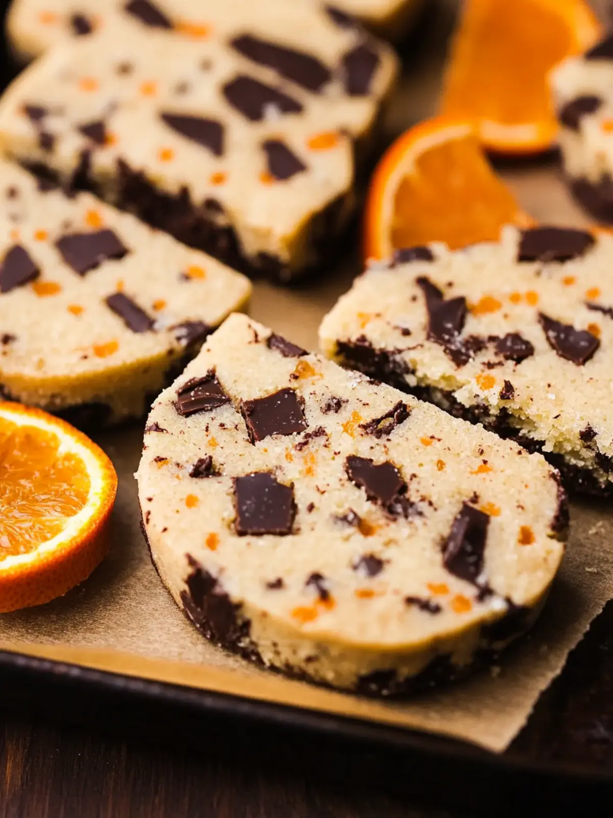 Chocolate Orange Shortbread Cookies
