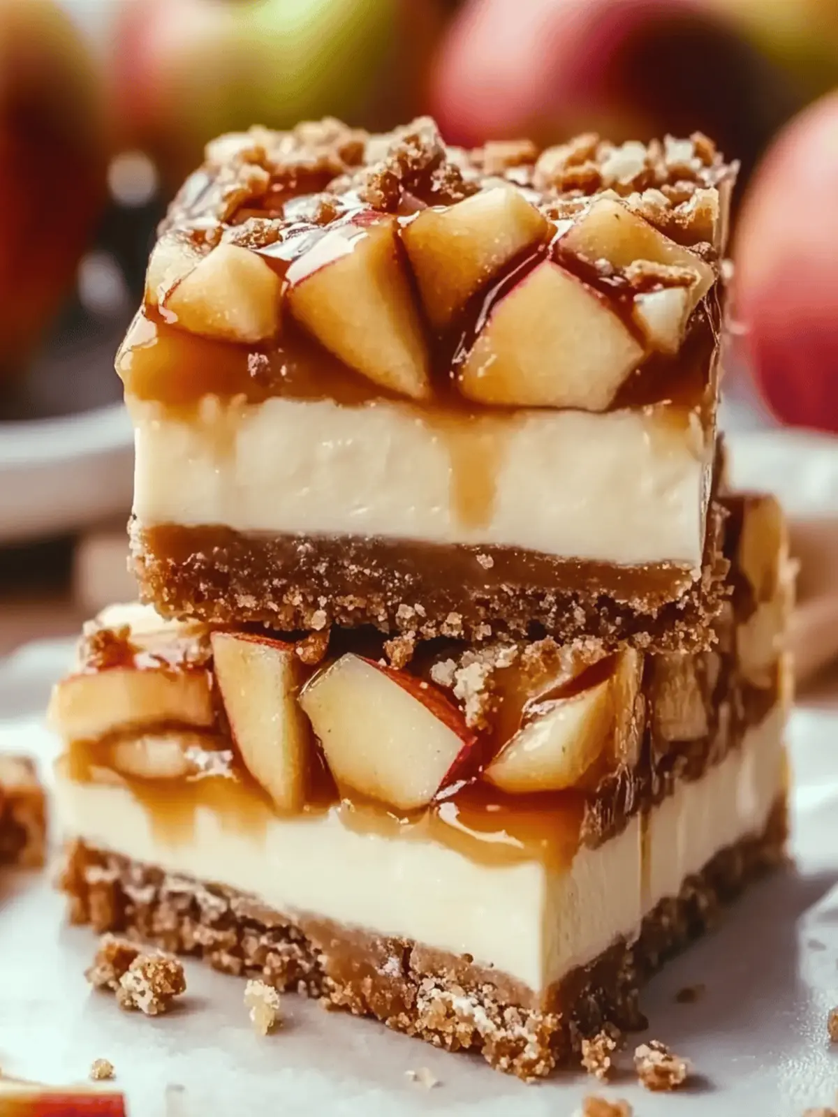 Decadent Caramel Apple Cheesecake Bars You Can t Resist 2 Caramel Apple Cheesecake Bars