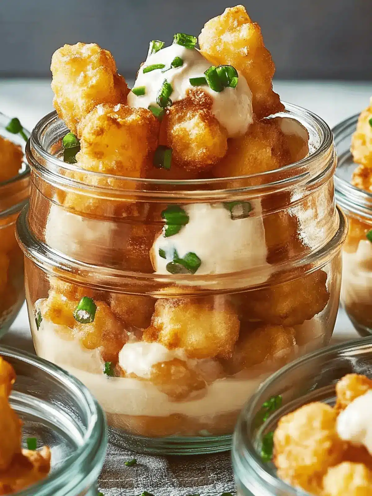Irresistible Tailgate Tots: Layered in Mason Jars! 4 Tailgate Tots