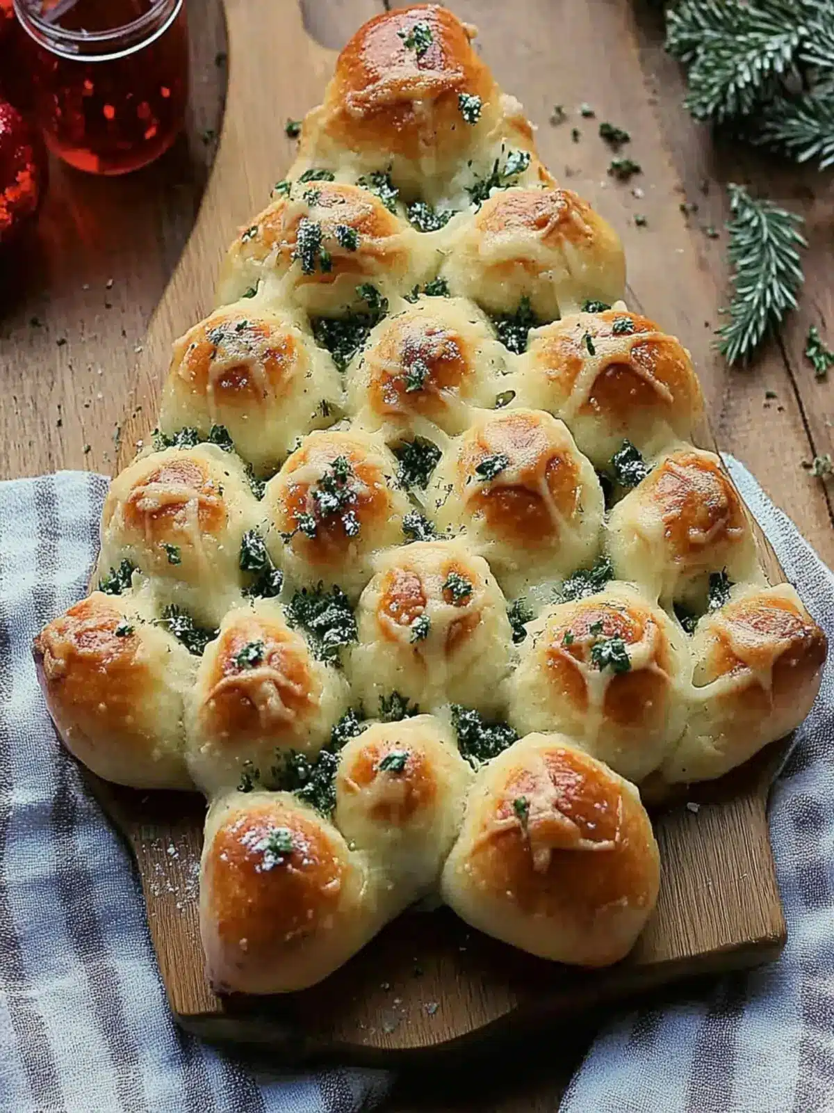 Cheesy Christmas Tree Bread
