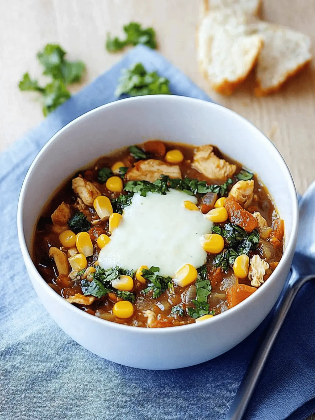Green Chile, Chicken, and Corn Soup