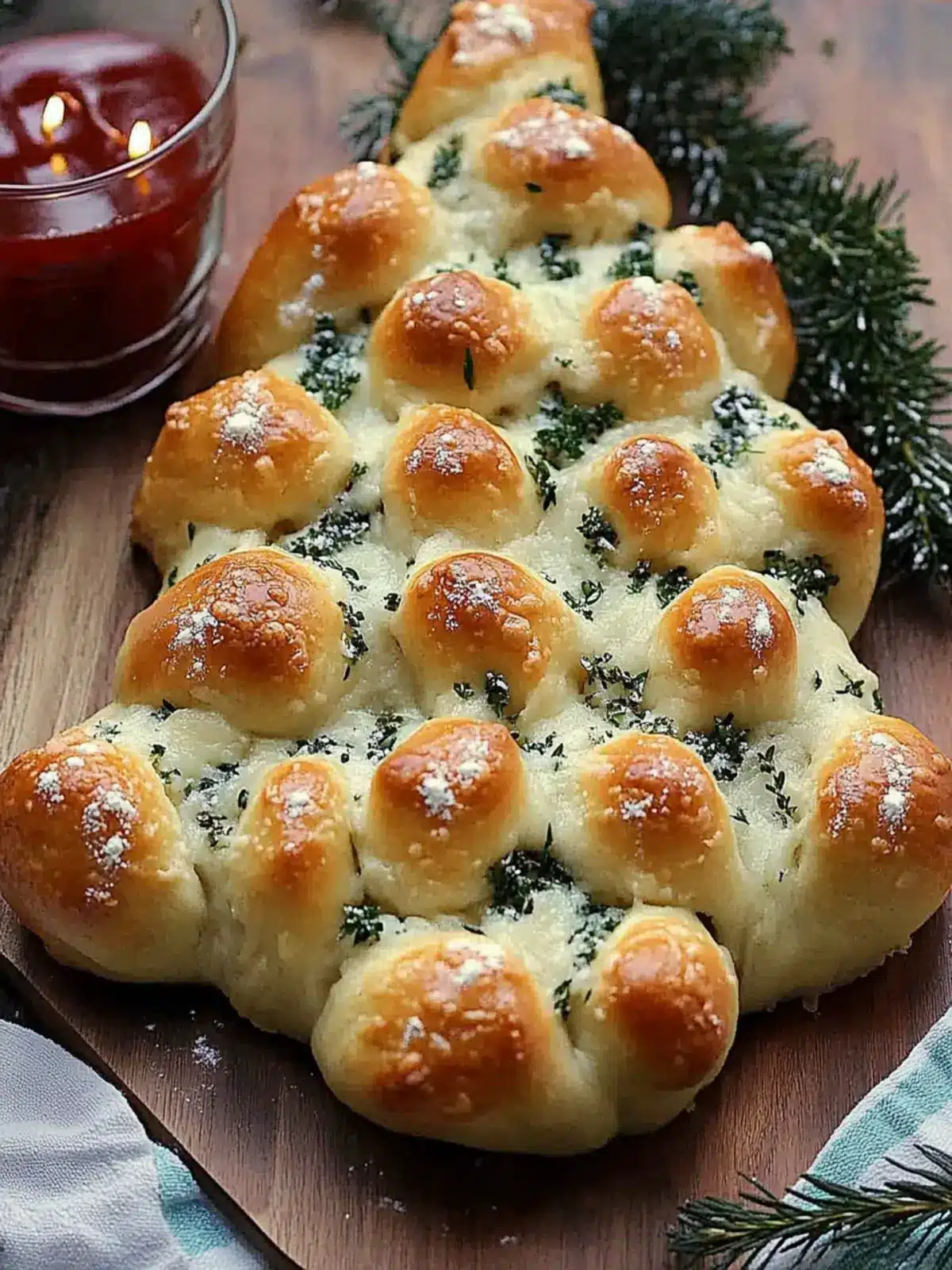 Cheesy Christmas Tree Bread