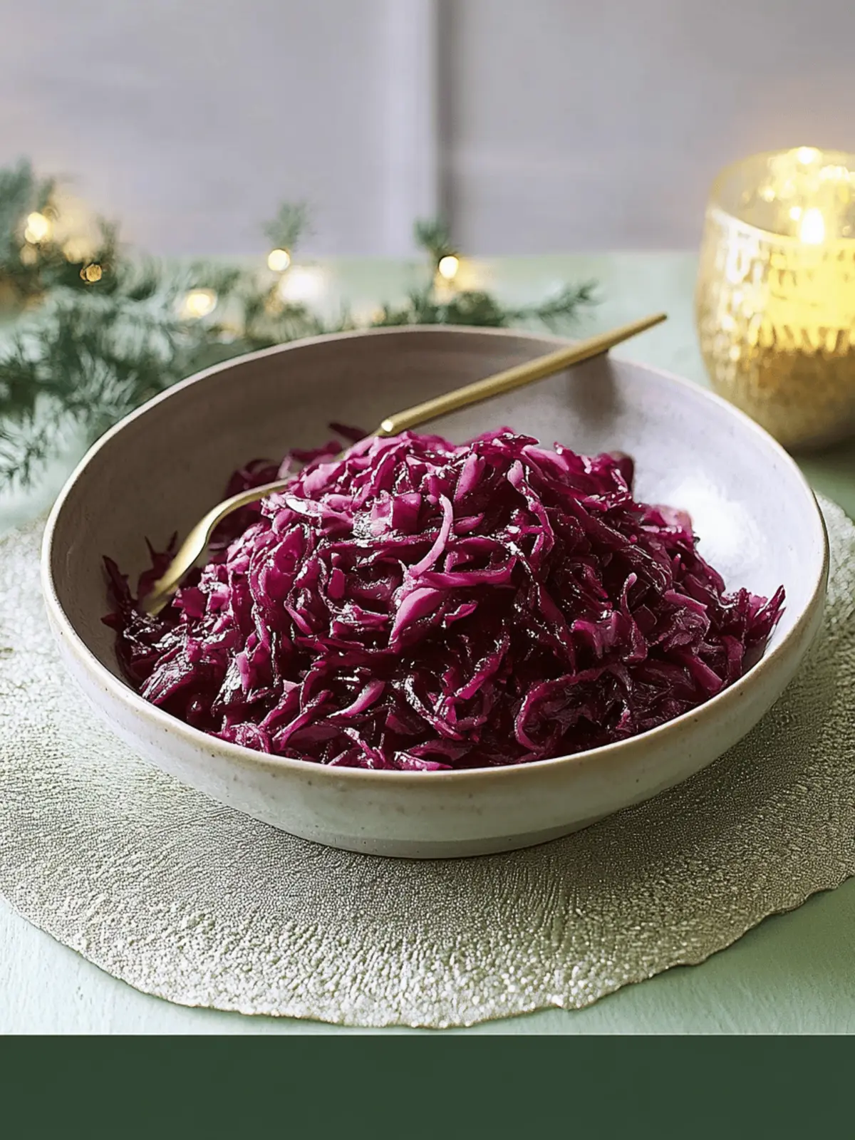 Braised red cabbage
