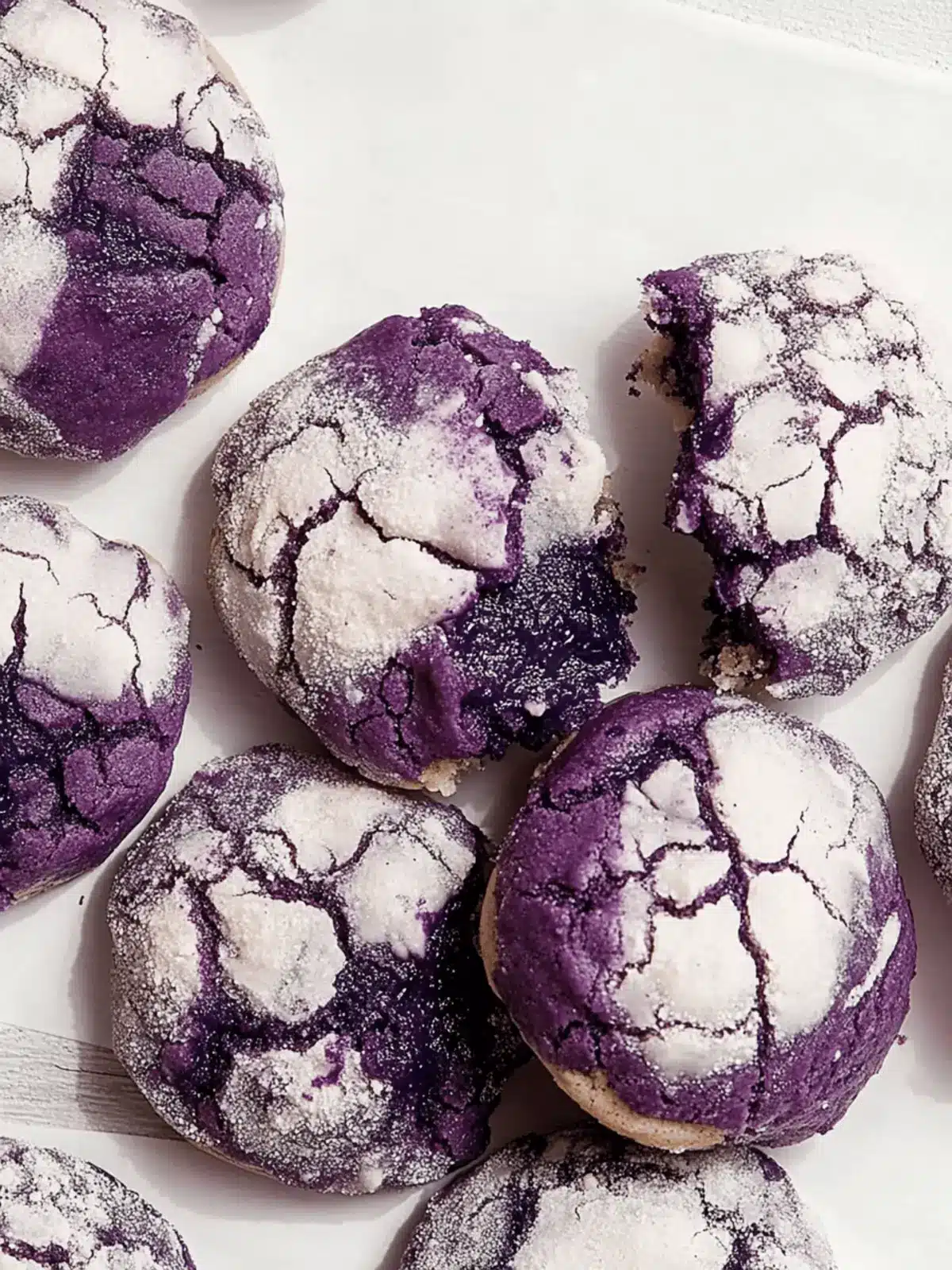 Ube Crinkle Cookies