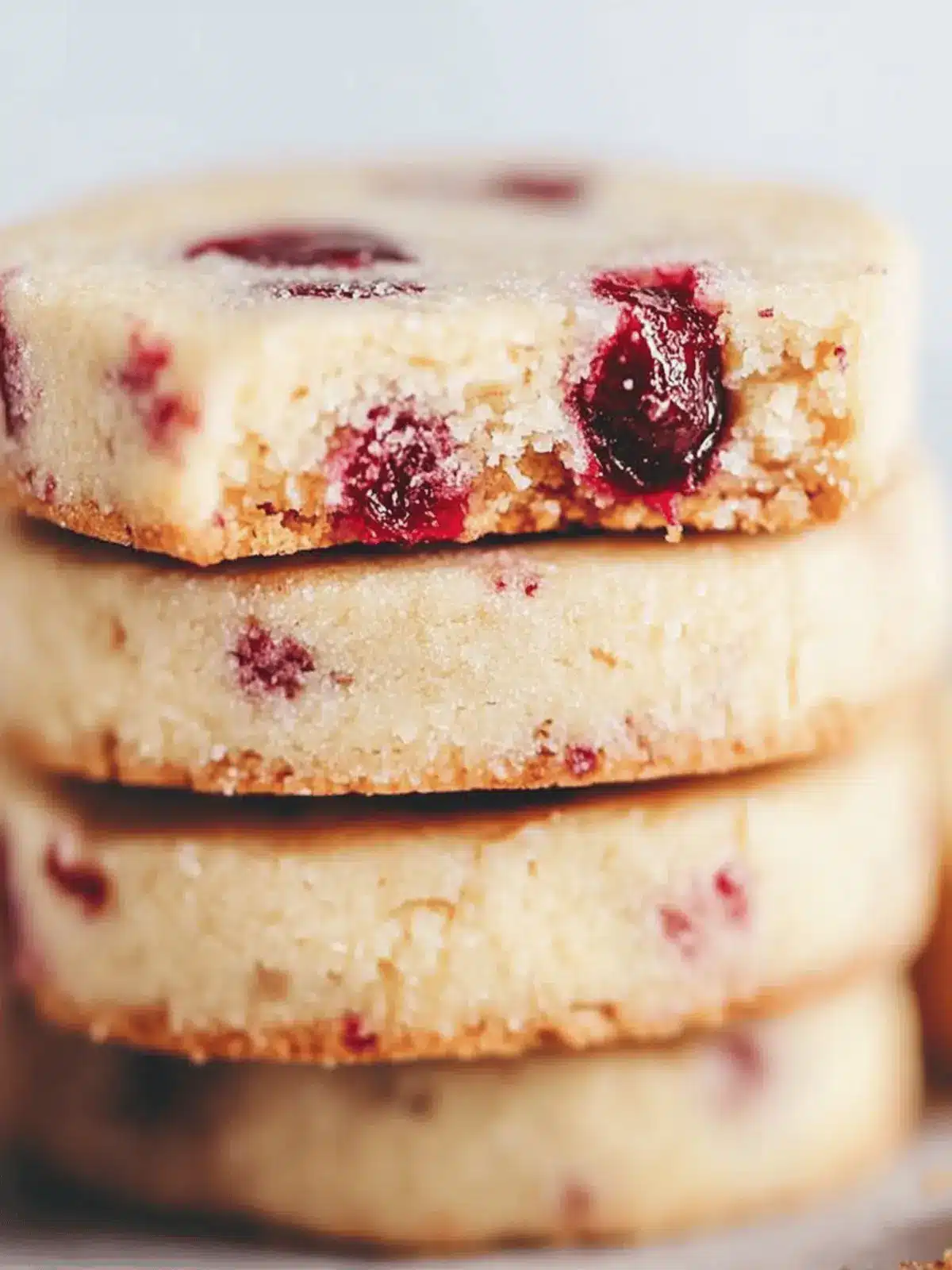 Cranberry Orange Shortbread Cookies