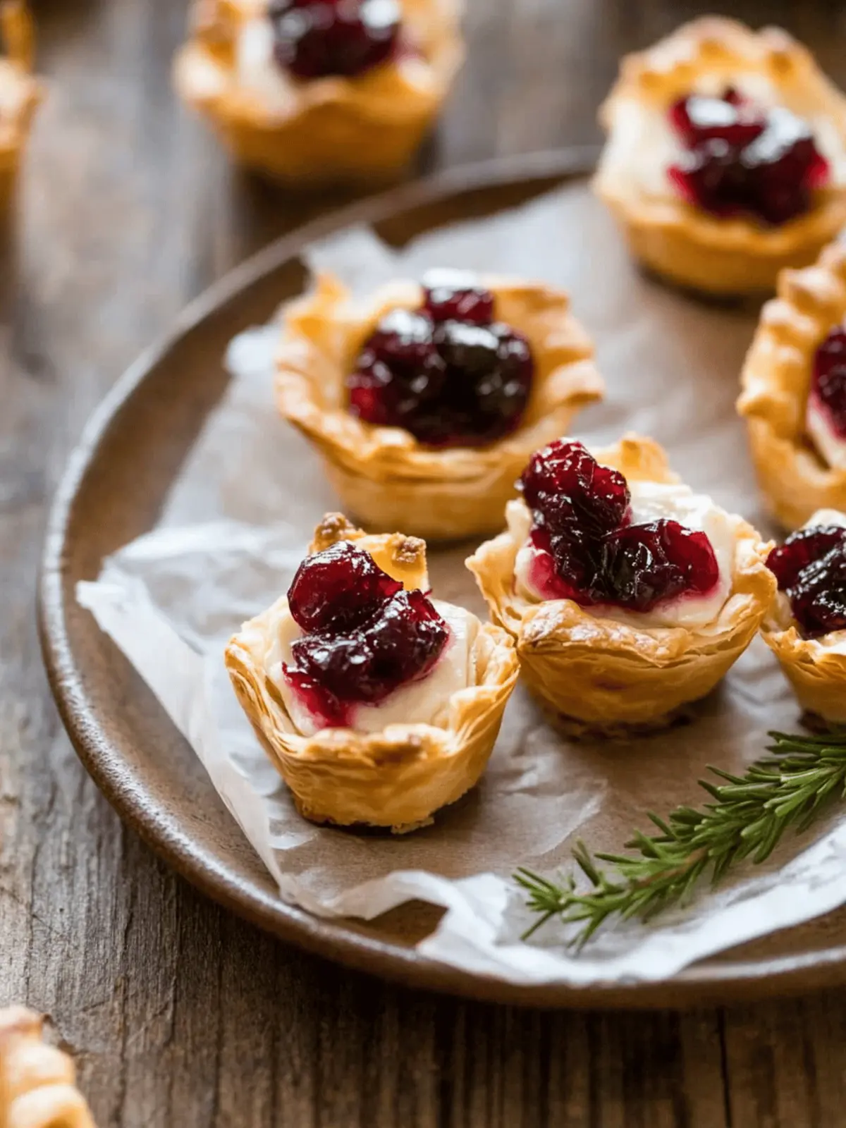 Baked Cranberry Brie Bites: Effortless Holiday Delight 3 Baked Cranberry Brie Bites