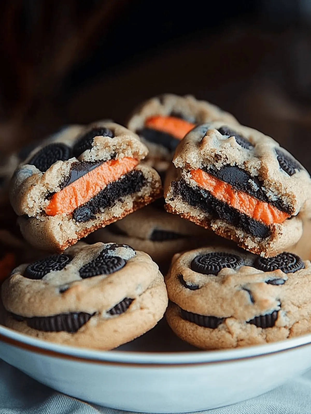 Halloween Oreo Stuffed Chocolate Chip Cookies You Can't Resist 3 Halloween Oreo Stuffed Chocolate Chip Cookies
