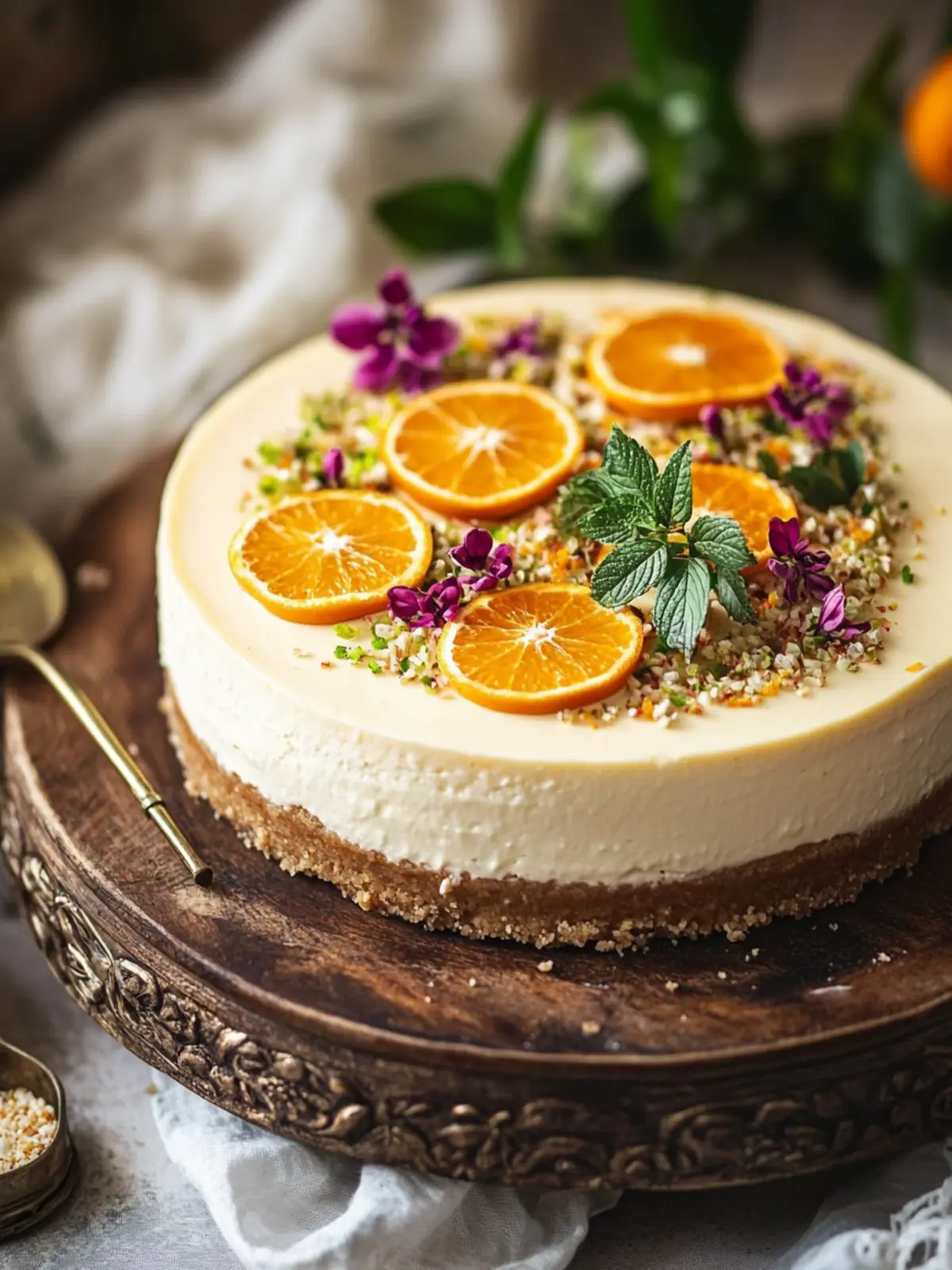 Moroccan Orange Blossom Cheesecake