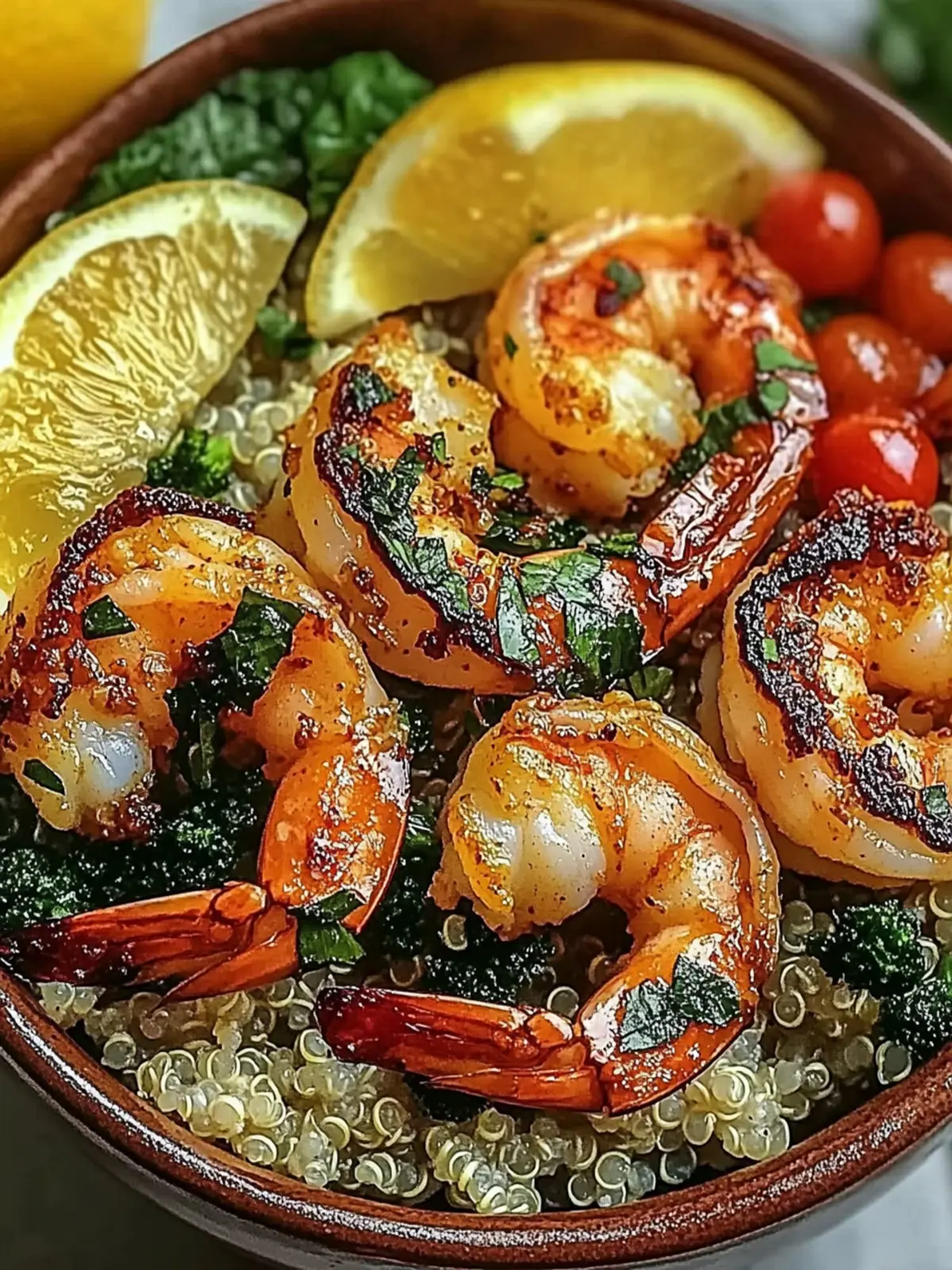 Garlic Shrimp & Quinoa Bowl