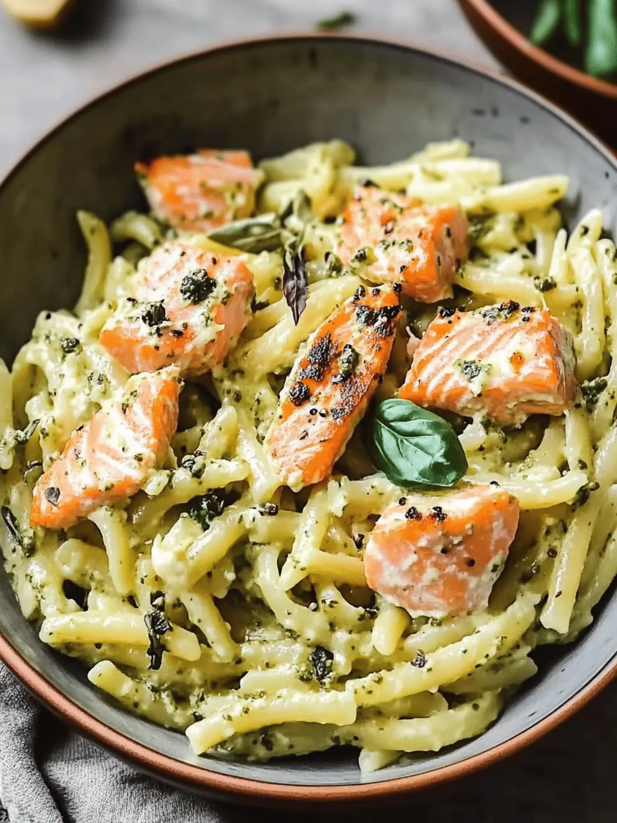 Creamy Salmon Pesto Pasta