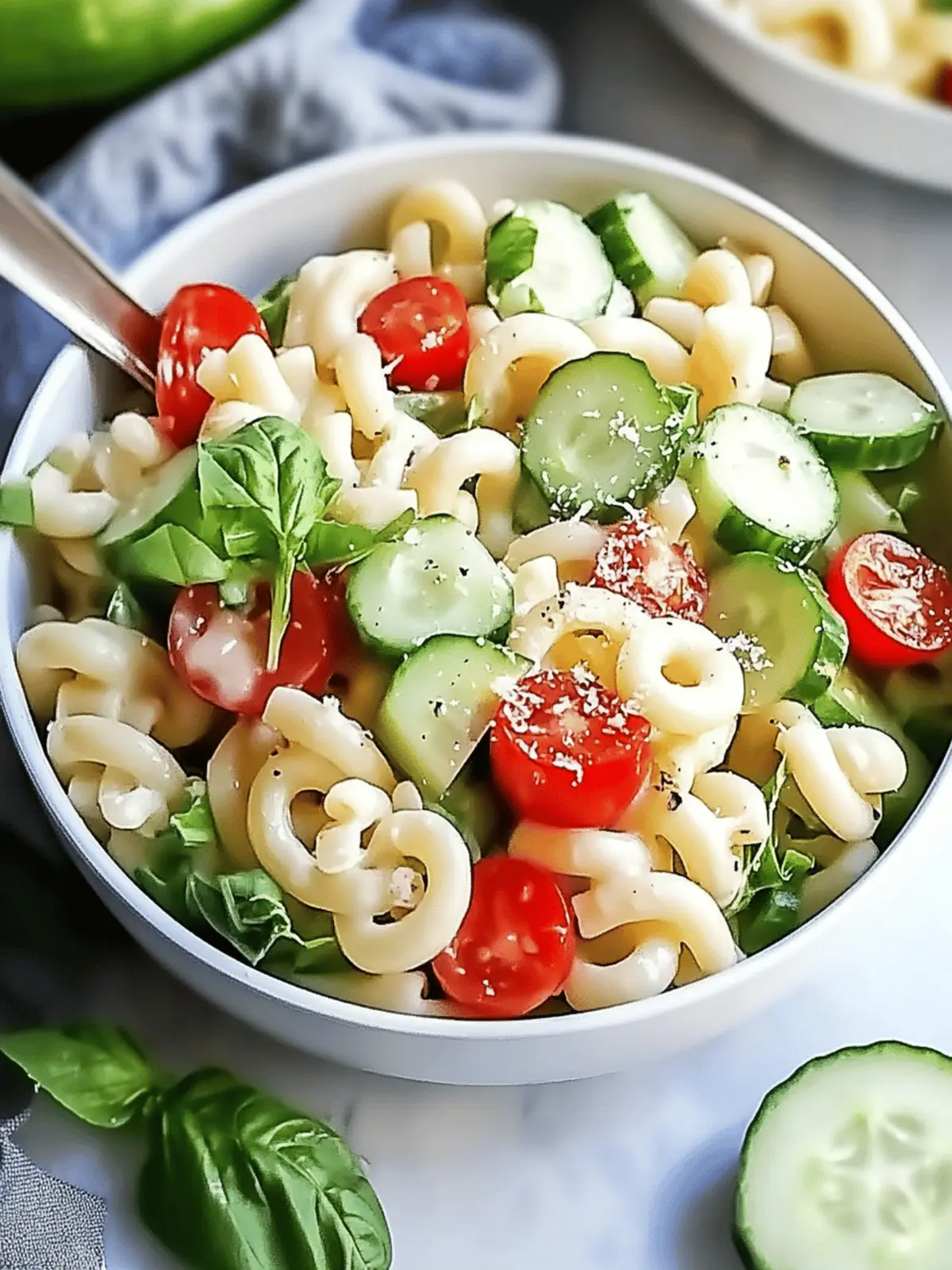 Healthy Cucumber Pasta Salad That's Ready in Just 15 Minutes 3 Healthy Cucumber Pasta Salad