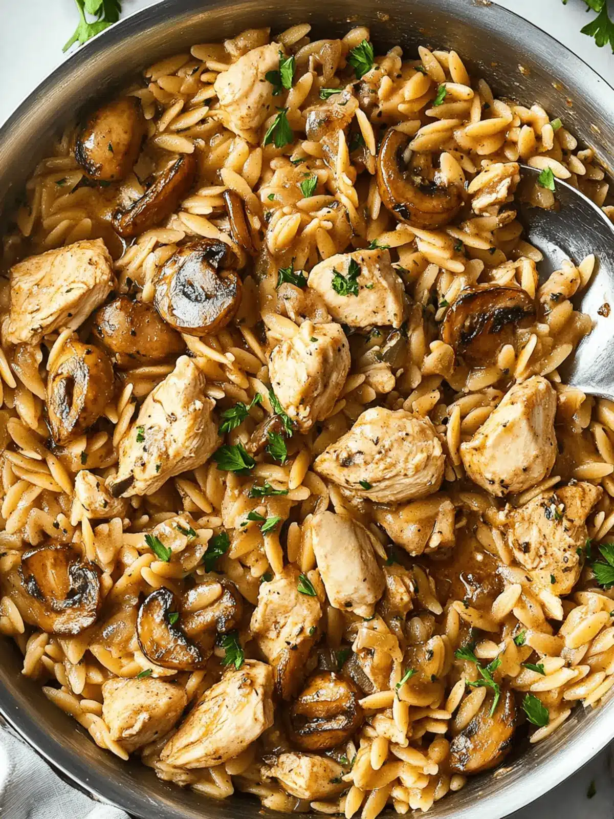 Creamy Chicken Marsala Orzo Skillet for Cozy Weeknight Dinners 2 Chicken Marsala Orzo
