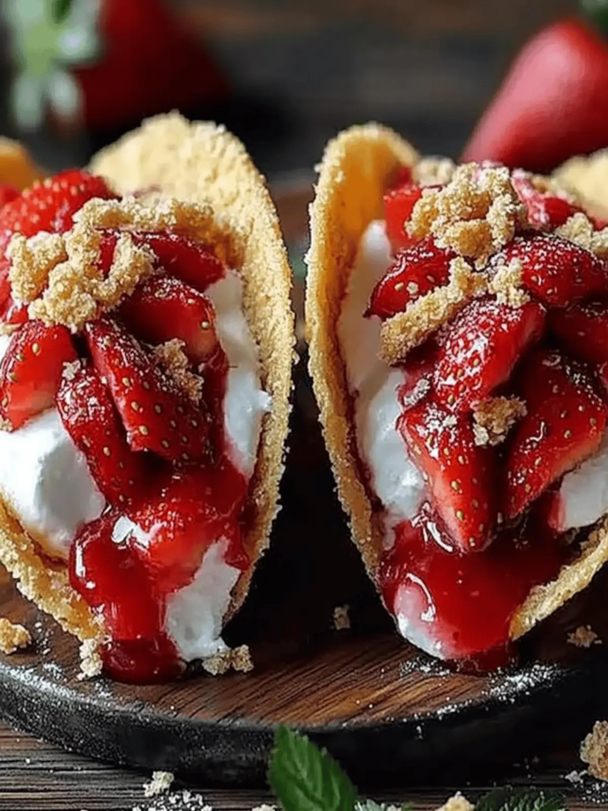 Strawberry Crunch Cheesecake Tacos