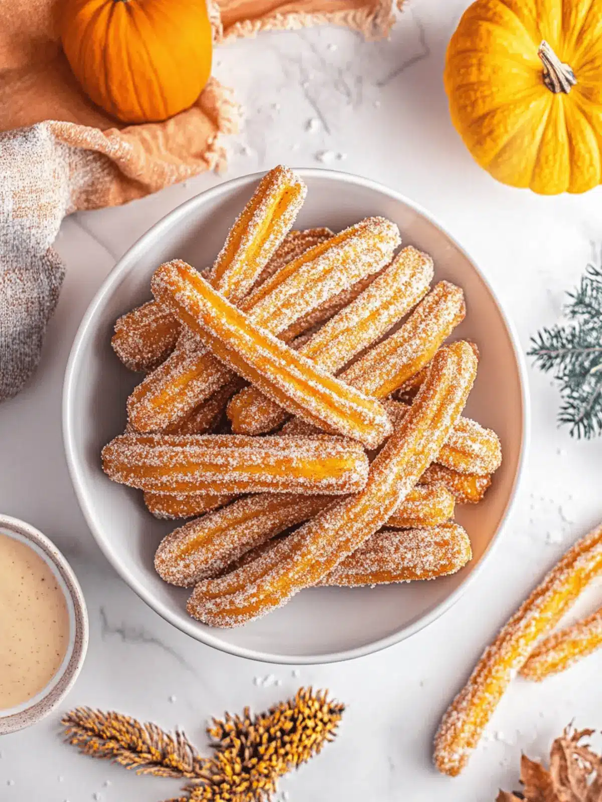 Decadent Pumpkin Churros with Sweet Cinnamon Dip Delight 3 Pumpkin Churros