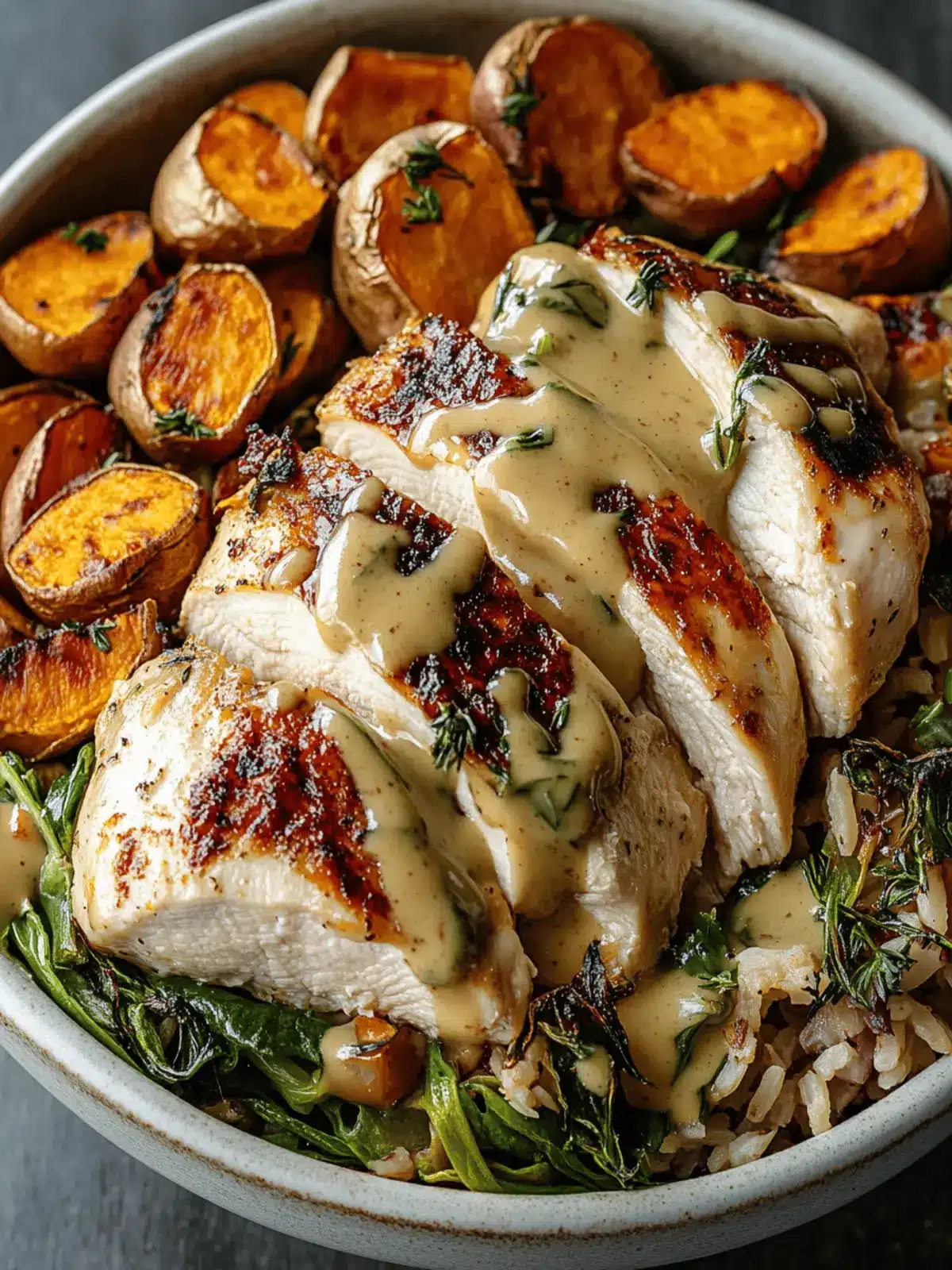 Maple Dijon Chicken & Roasted Sweet Potato